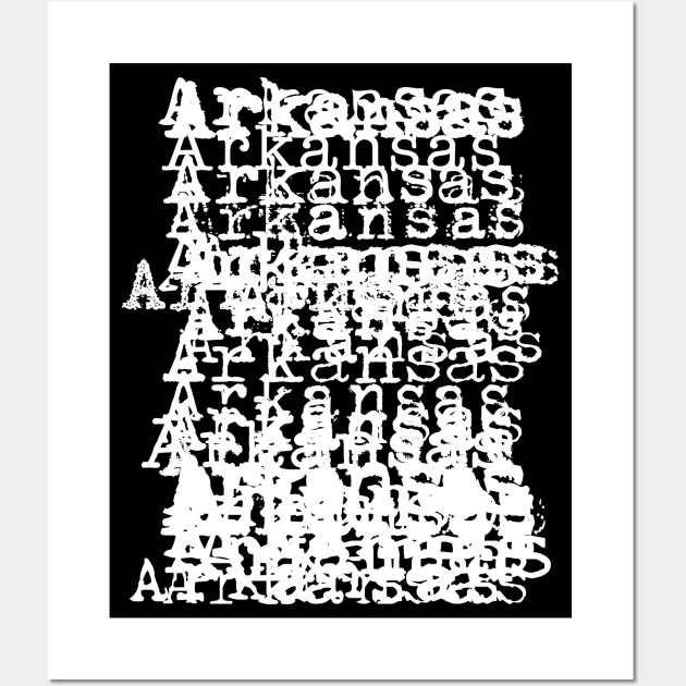 Arkansas - Bad Type (lt) Wall Art by rt-shirts